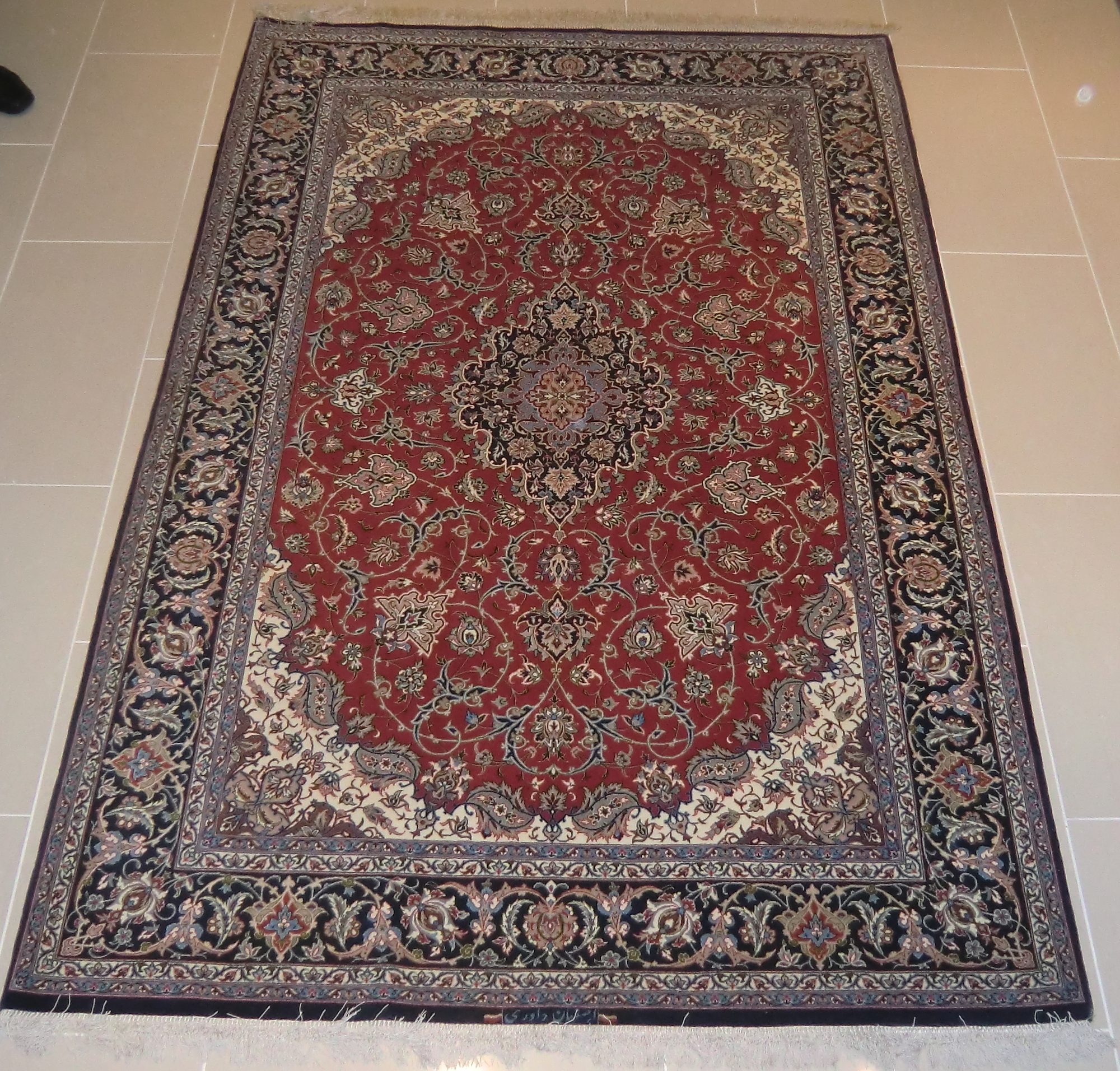 Persischer Isfahan auf Seide